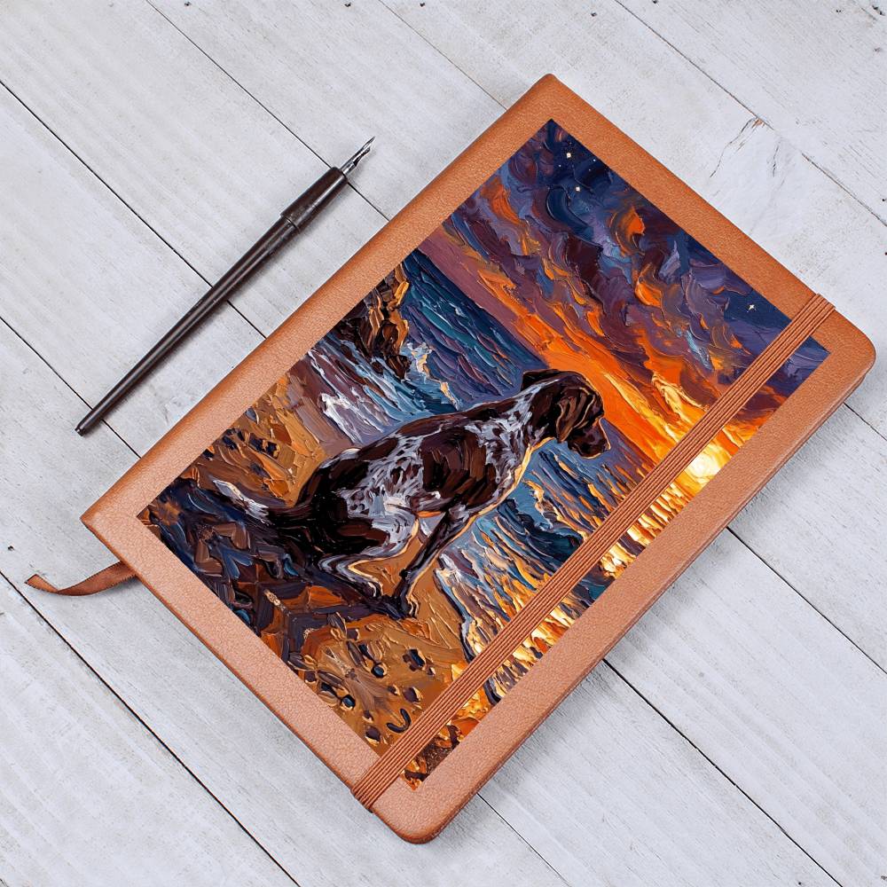 Beach Days - German Pointer Leather Journal