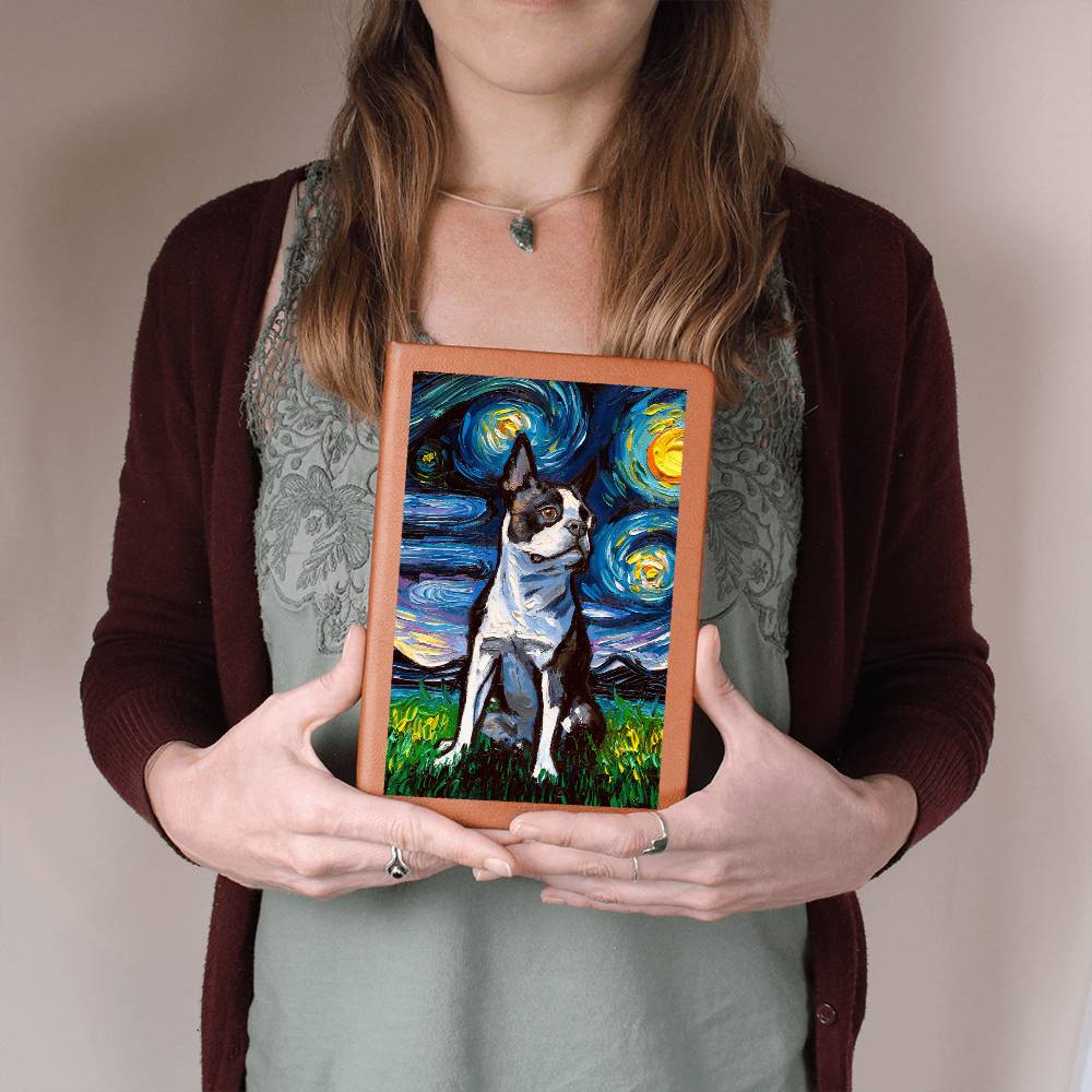 Boston Terrier Leather Journal
