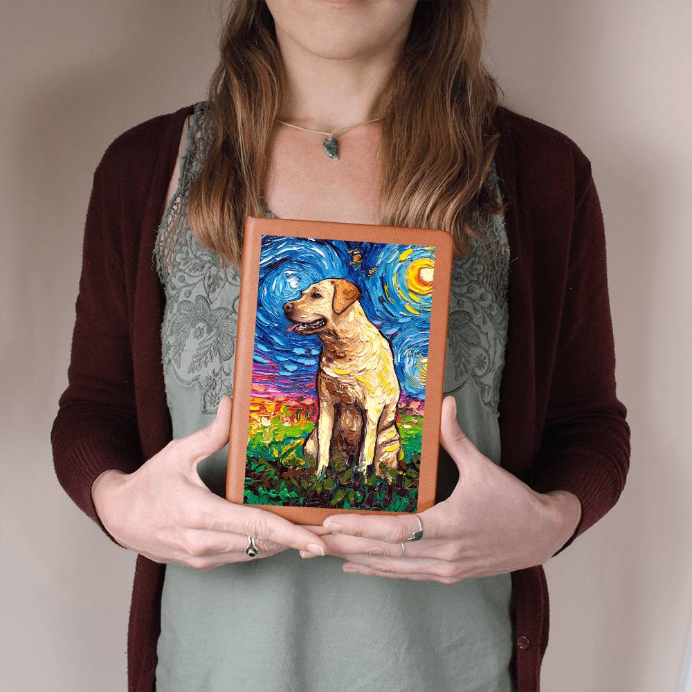 Yellow Labrador Leather Journal