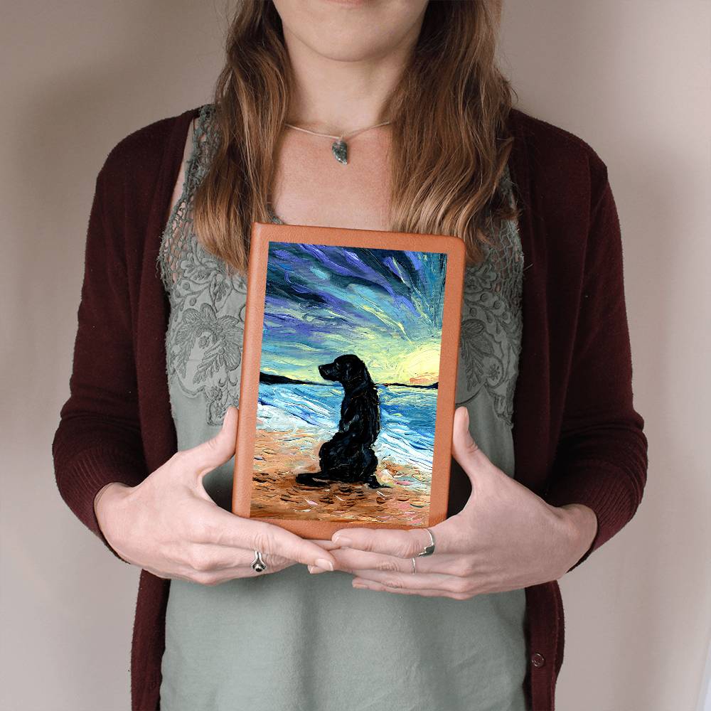 Beach Days - Black Lab Leather Journal