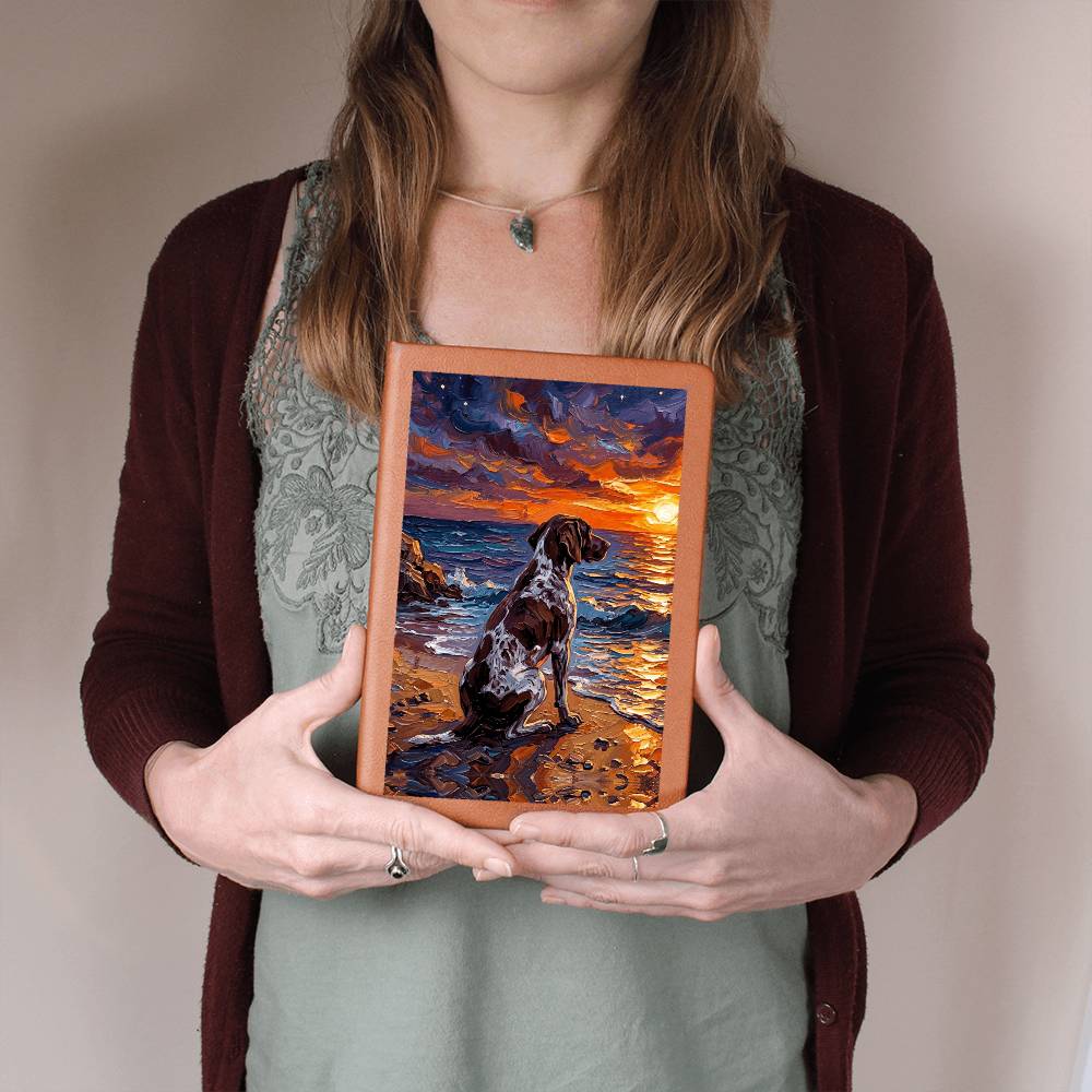 Beach Days - German Pointer Leather Journal