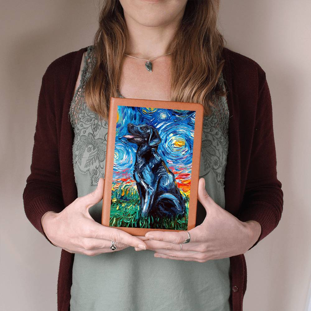 Black Labrador Leather Journal