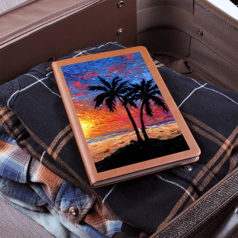 Paradise at Dusk Leather Journal