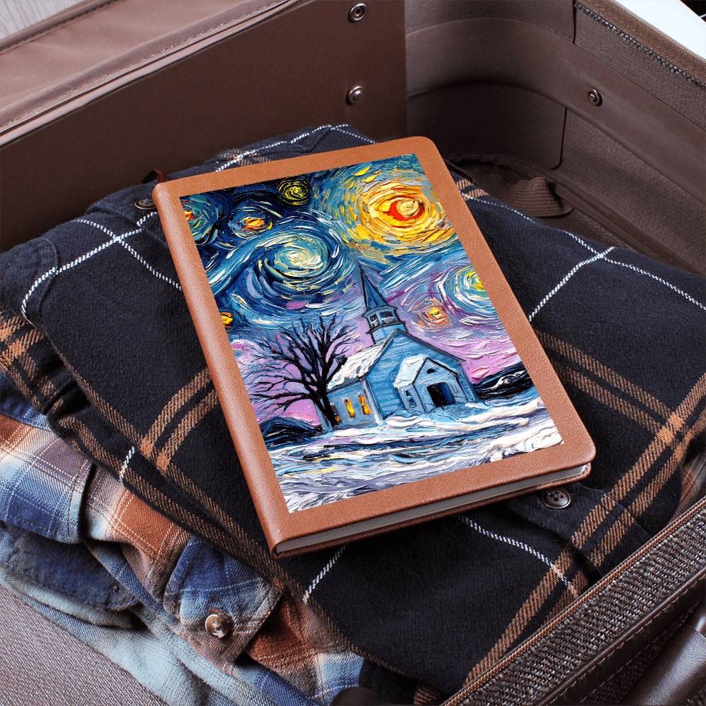 O Holy Night Leather Journal