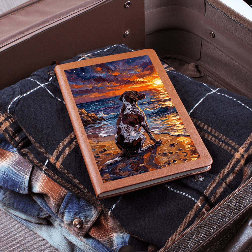 Beach Days - German Pointer Leather Journal