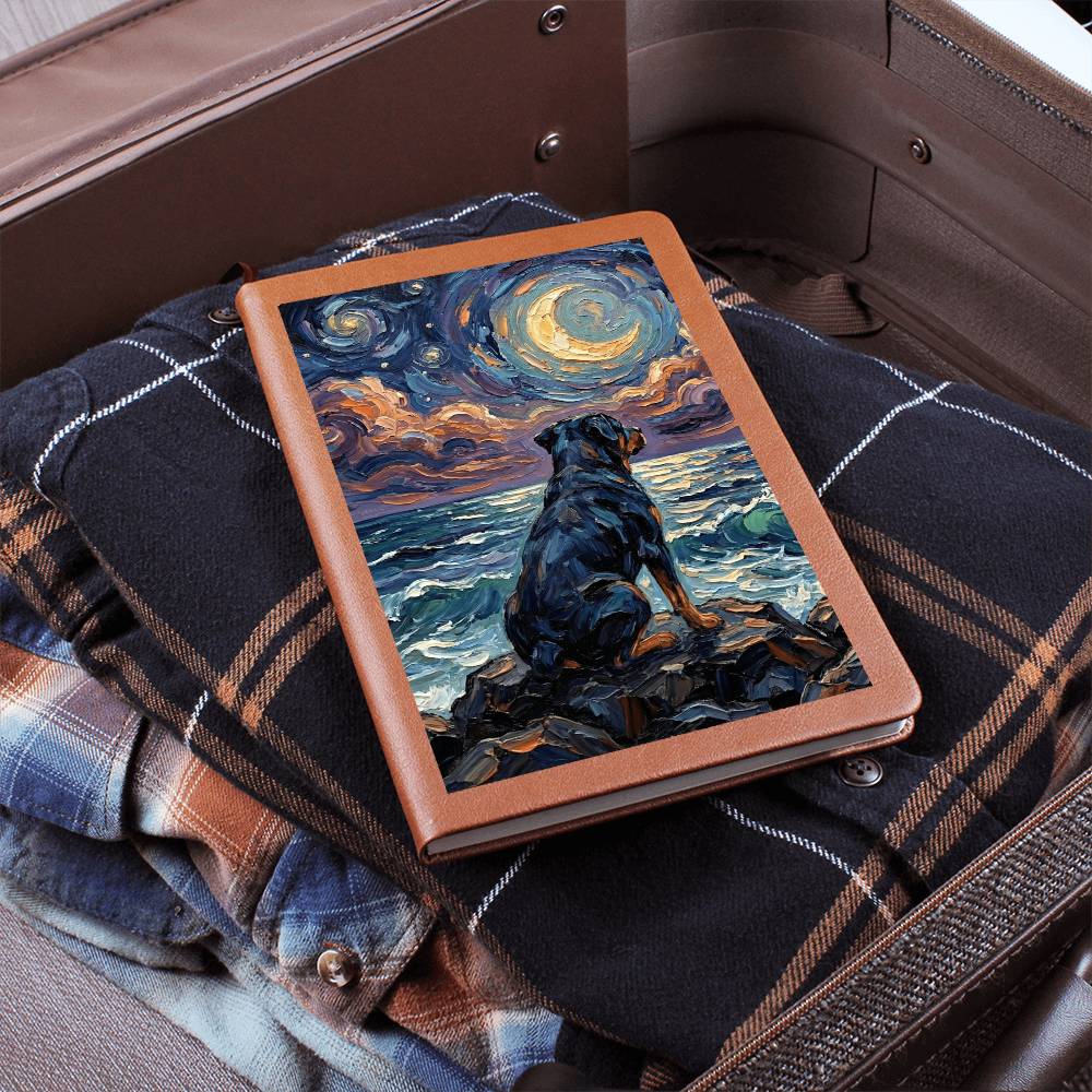 Beach Nights - Rottweiler Leather Journal