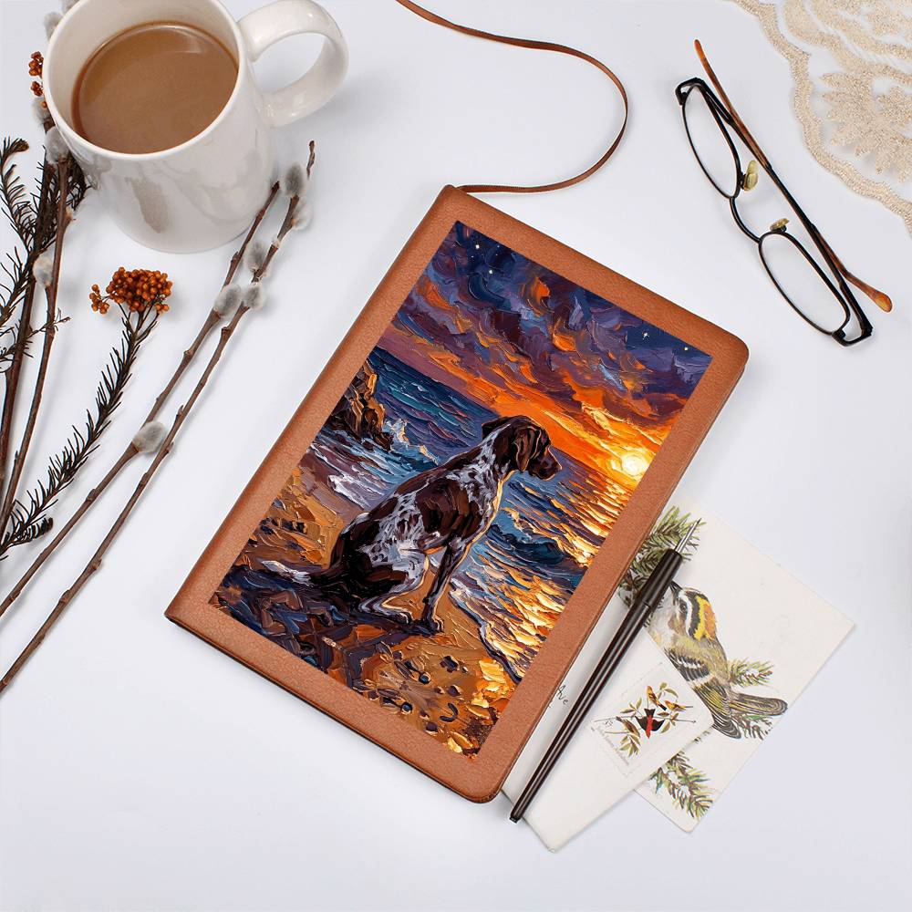 Beach Days - German Pointer Leather Journal