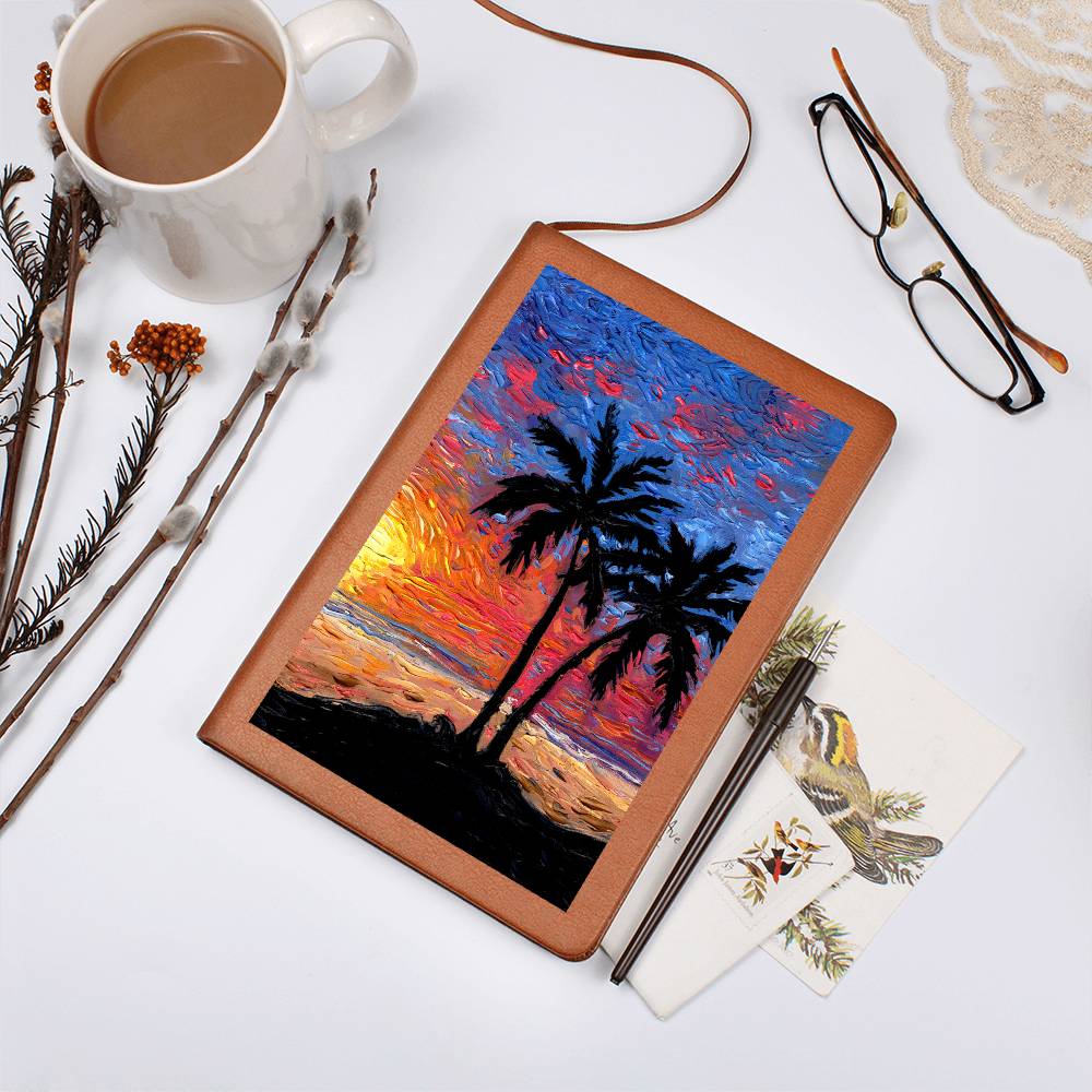 Paradise at Dusk Leather Journal