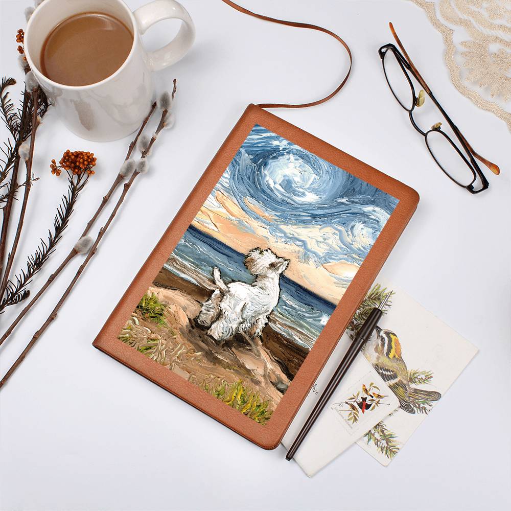 Beach Days - Westie Leather Journal
