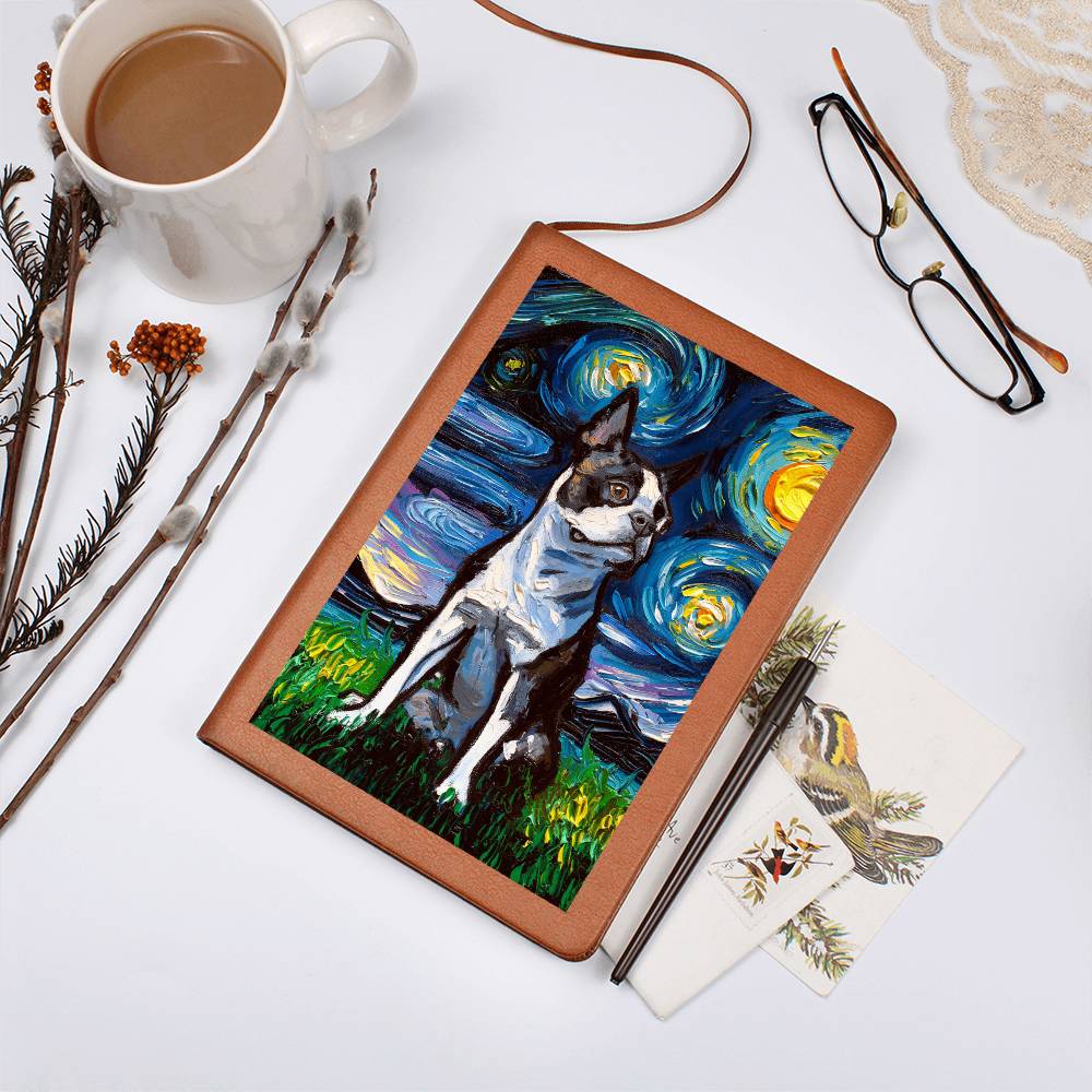Boston Terrier Leather Journal