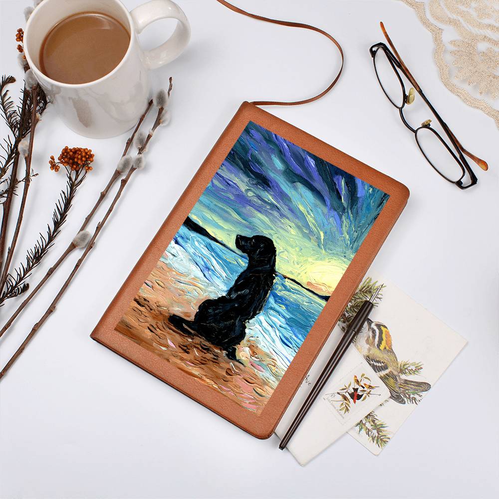 Beach Days - Black Lab Leather Journal