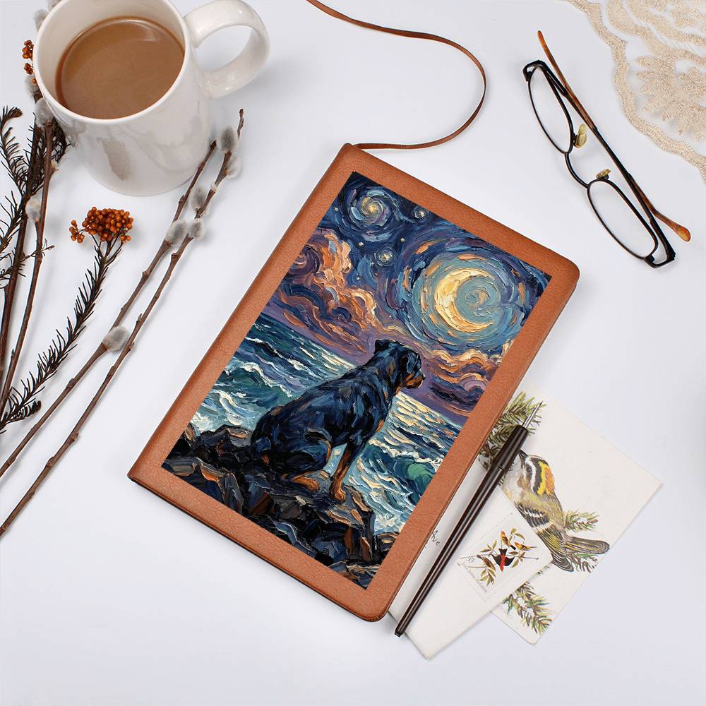 Beach Nights - Rottweiler Leather Journal