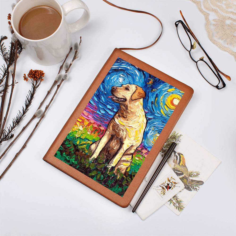 Yellow Labrador Leather Journal