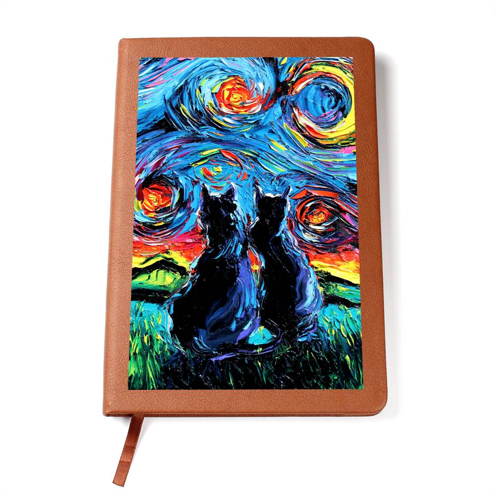 van Gogh's Cats Leather Journal
