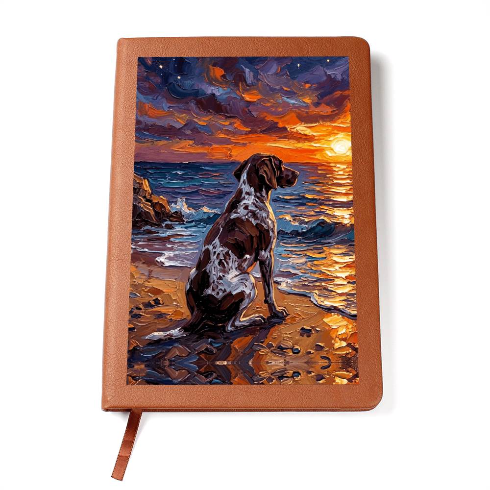 Beach Days - German Pointer Leather Journal