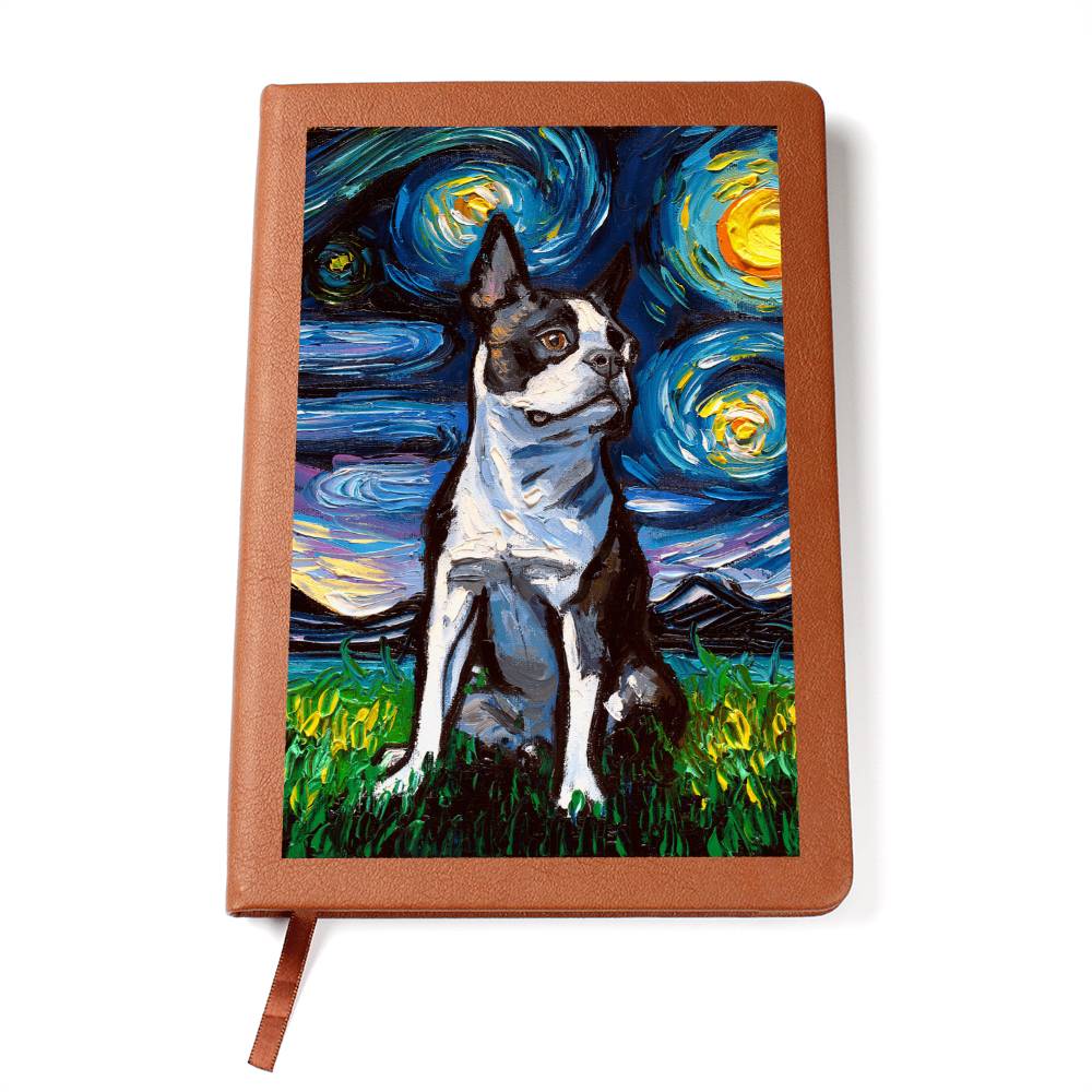 Boston Terrier Leather Journal