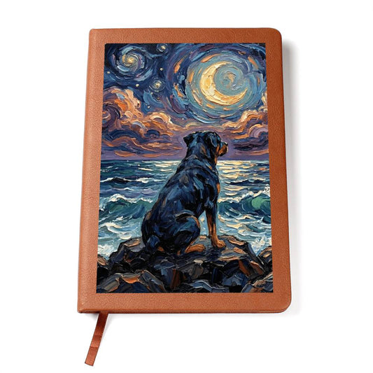 Beach Nights - Rottweiler Leather Journal