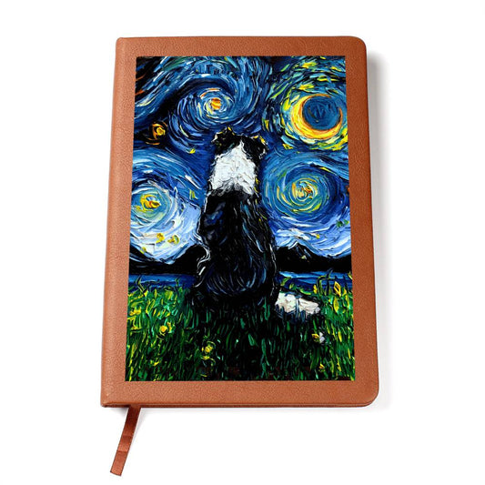 Border Collie Leather Journal