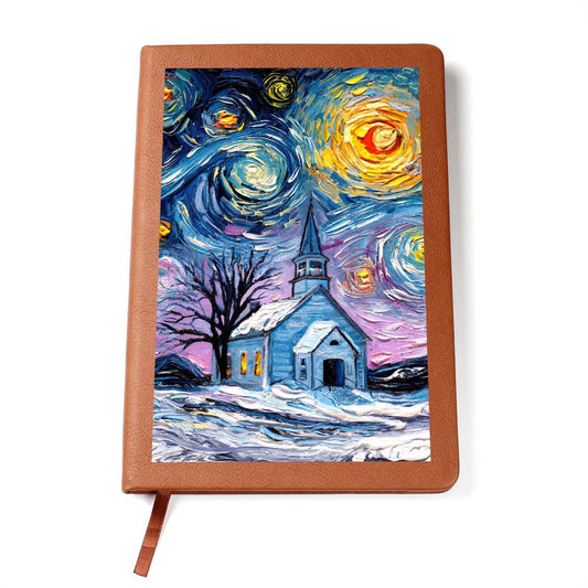 O Holy Night Leather Journal