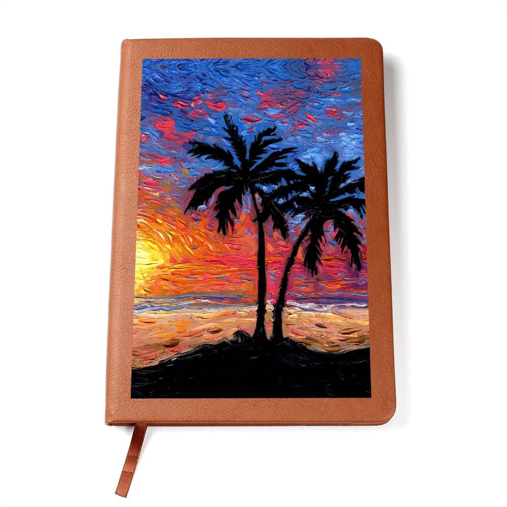 Paradise at Dusk Leather Journal