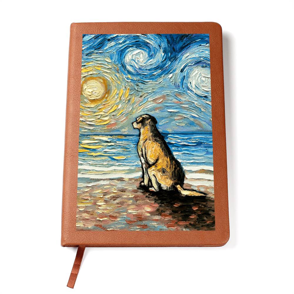 Beach Days - Yellow Labrador Leather Journal