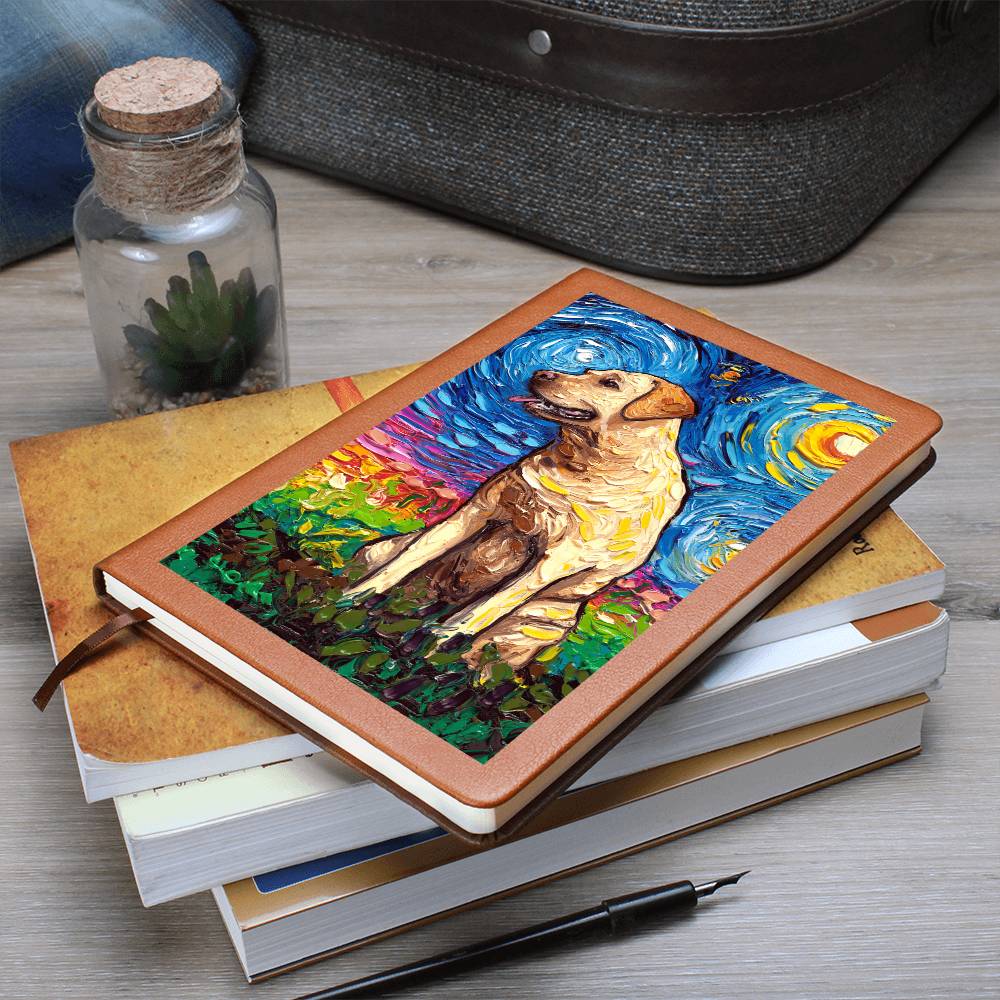 Yellow Labrador Leather Journal