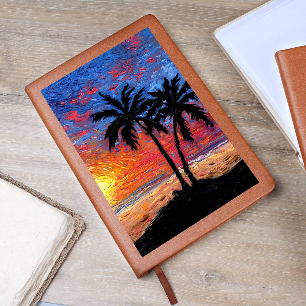 Paradise at Dusk Leather Journal
