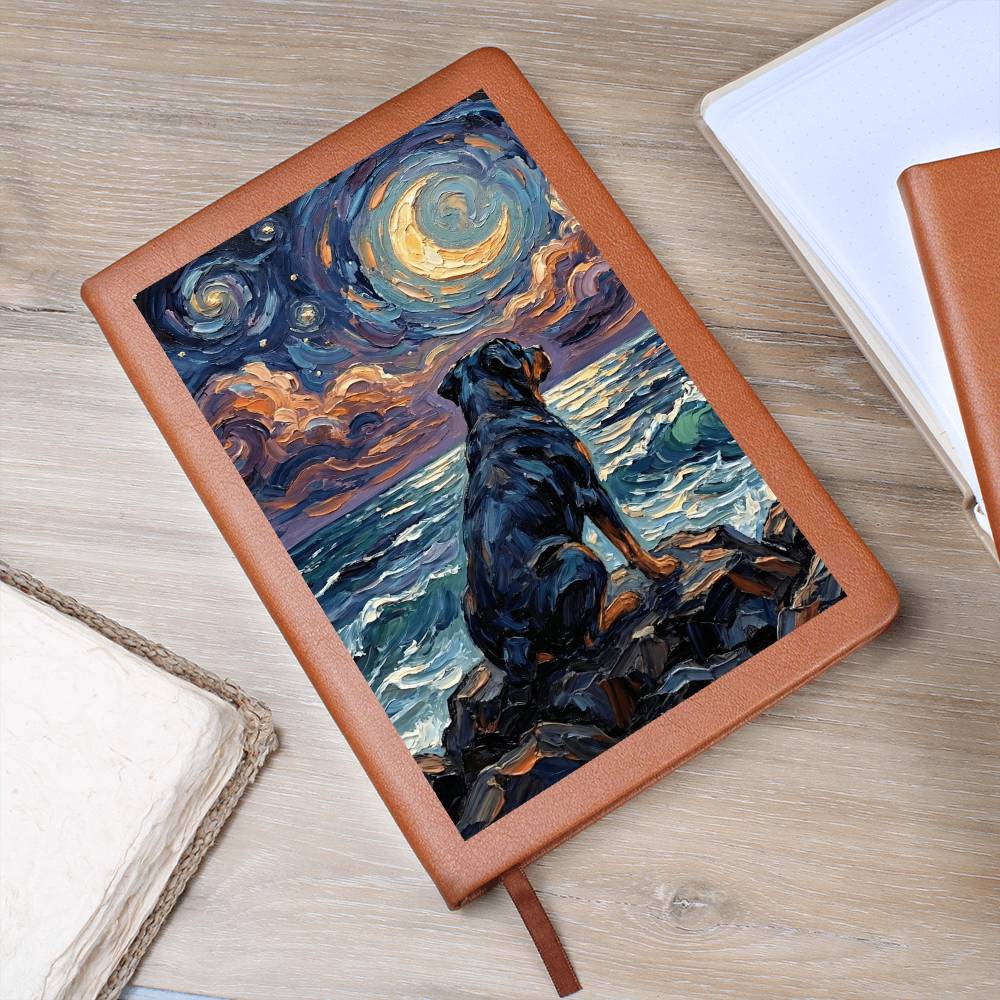 Beach Nights - Rottweiler Leather Journal