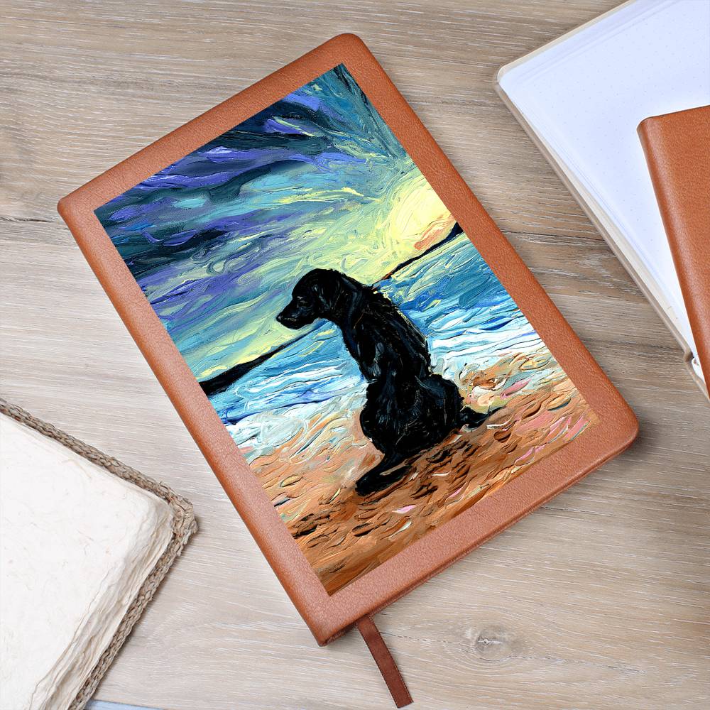 Beach Days - Black Lab Leather Journal