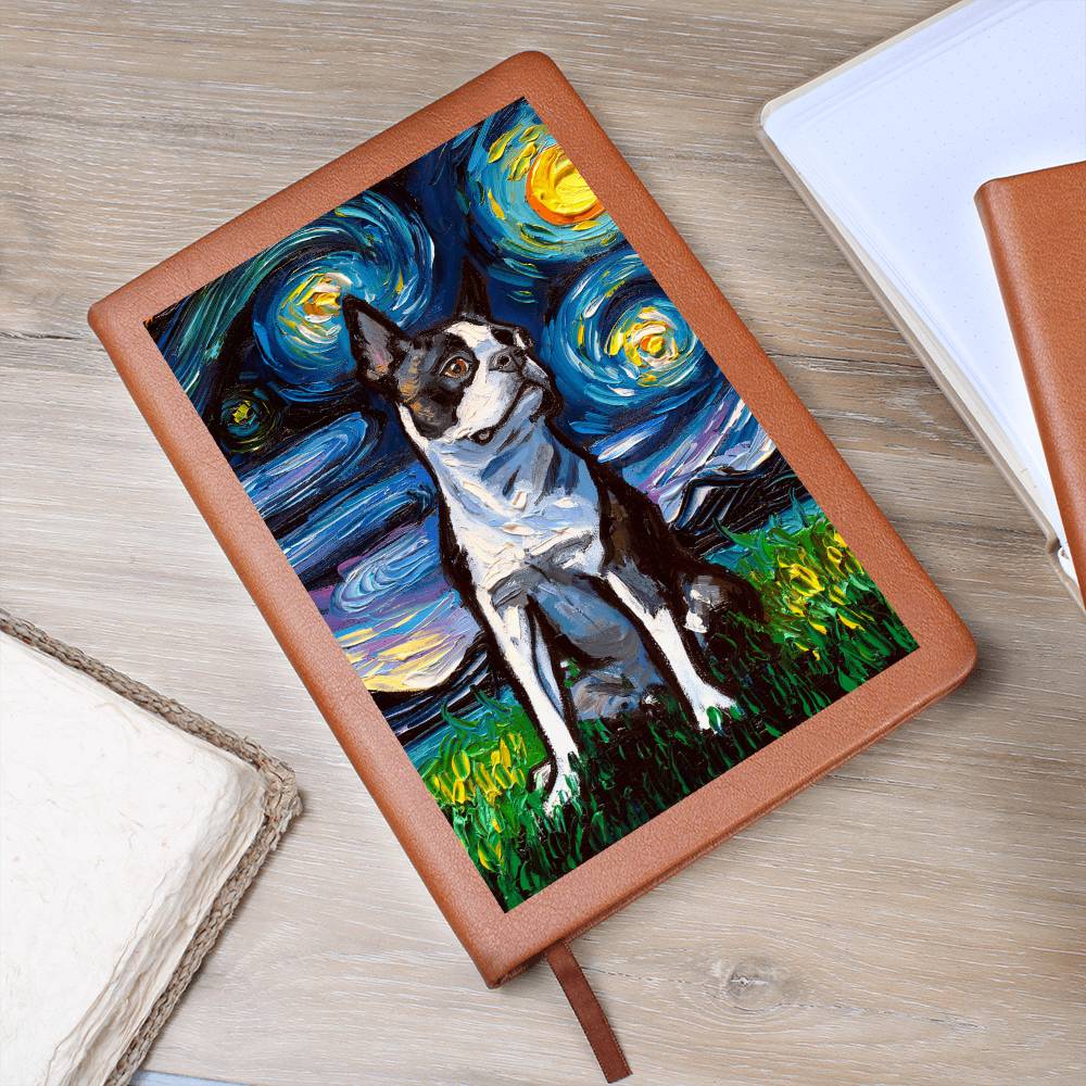 Boston Terrier Leather Journal