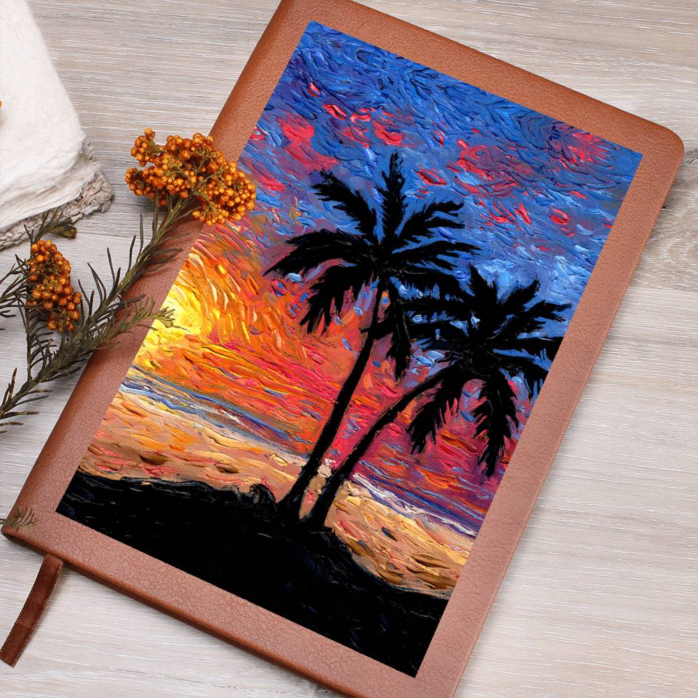 Paradise at Dusk Leather Journal