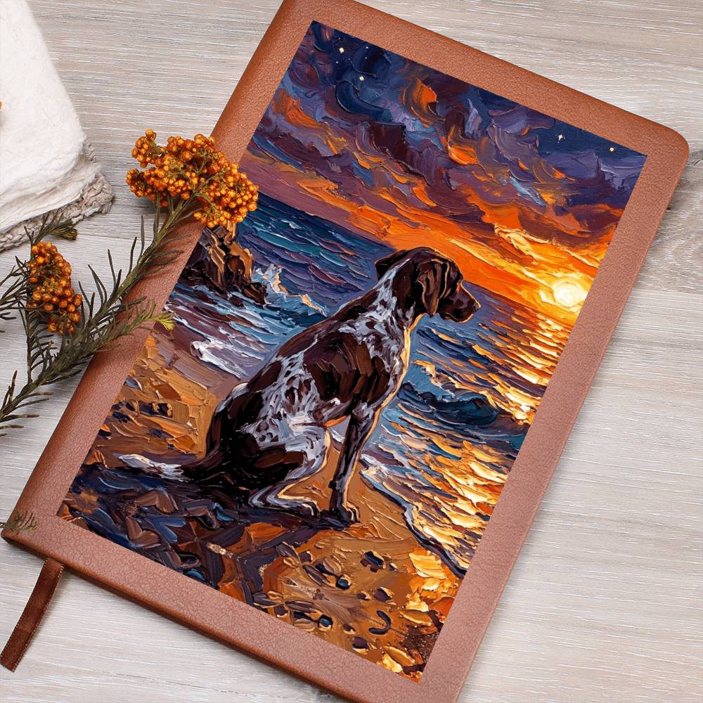 Beach Days - German Pointer Leather Journal