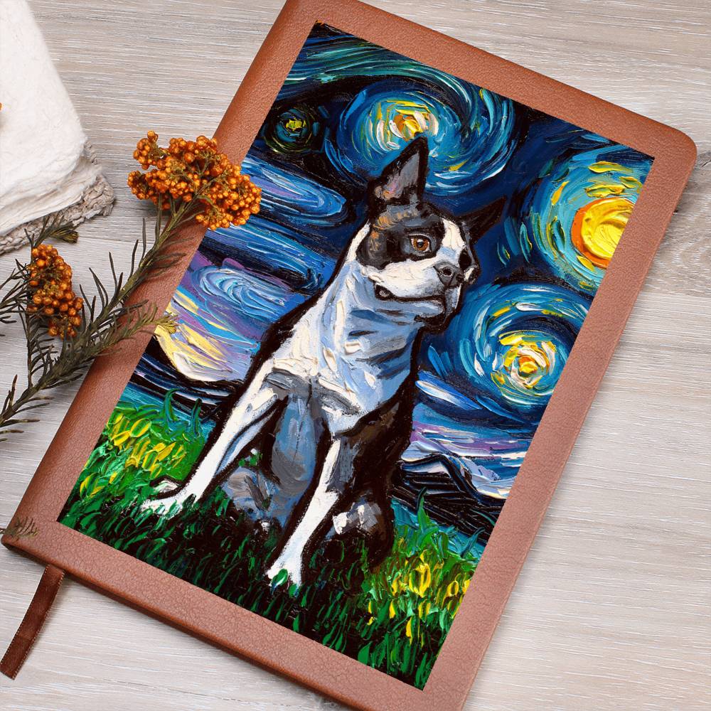 Boston Terrier Leather Journal