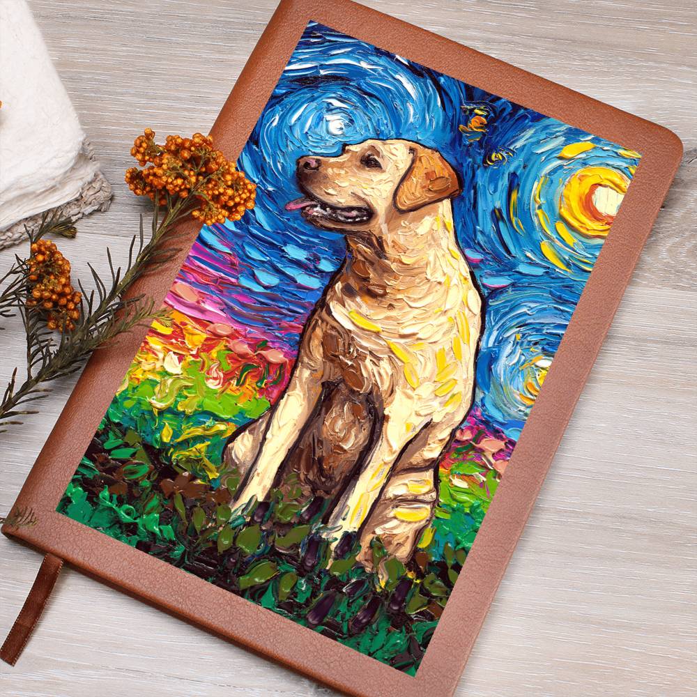 Yellow Labrador Leather Journal