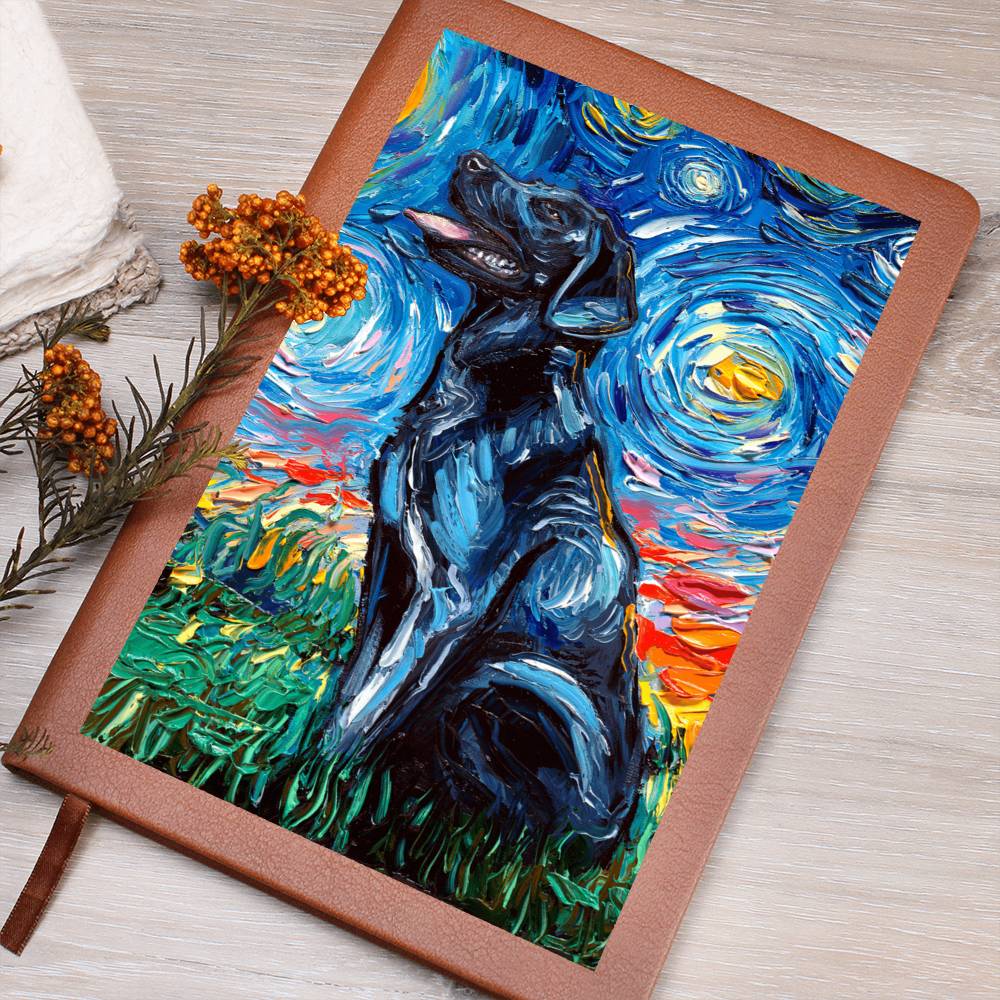 Black Labrador Leather Journal