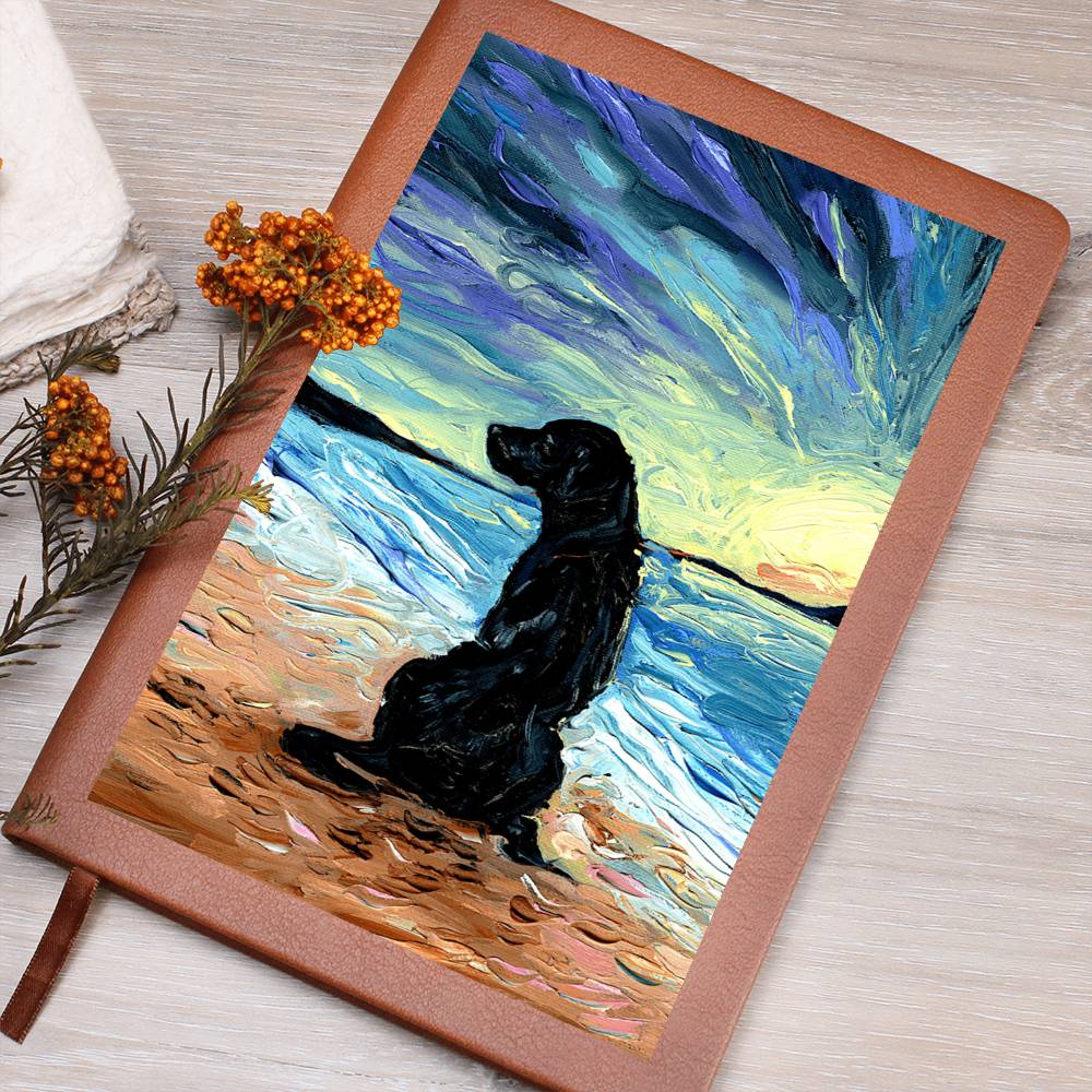 Beach Days - Black Lab Leather Journal