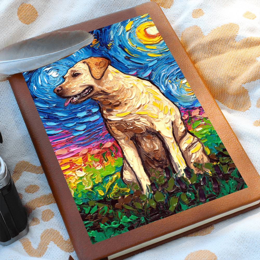 Yellow Labrador Leather Journal