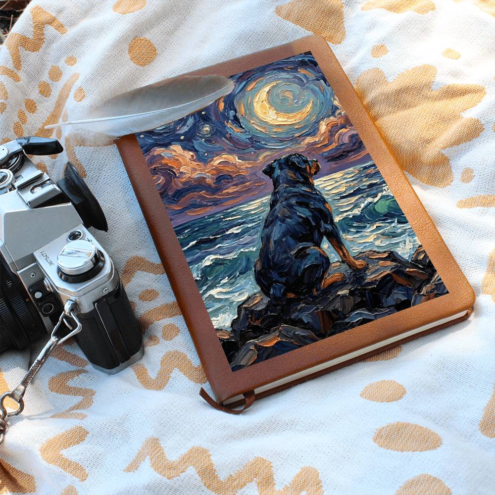 Beach Nights - Rottweiler Leather Journal