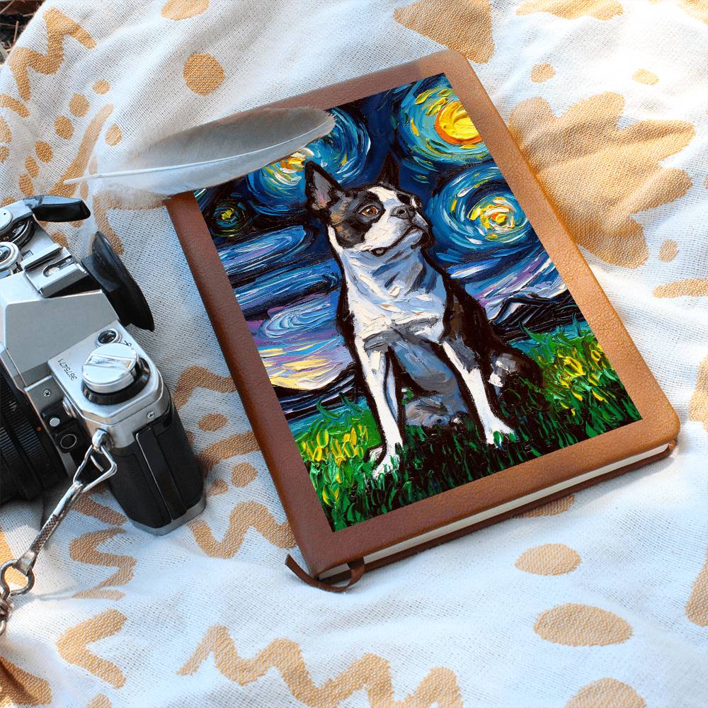 Boston Terrier Leather Journal