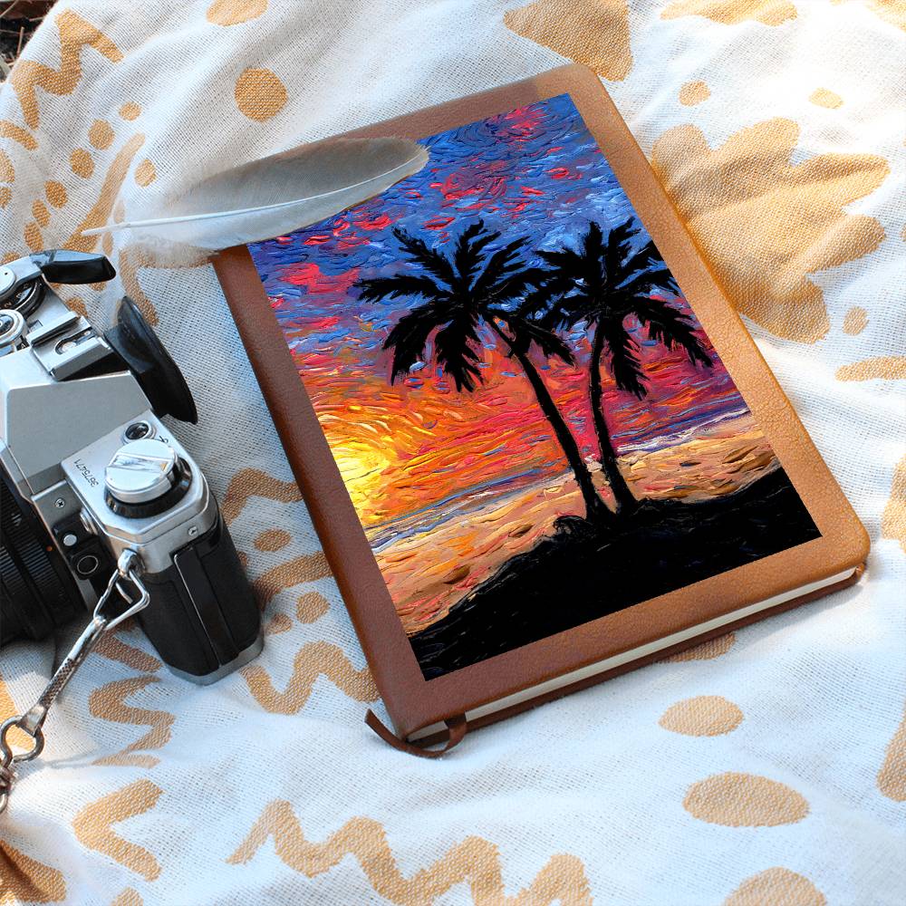 Paradise at Dusk Leather Journal
