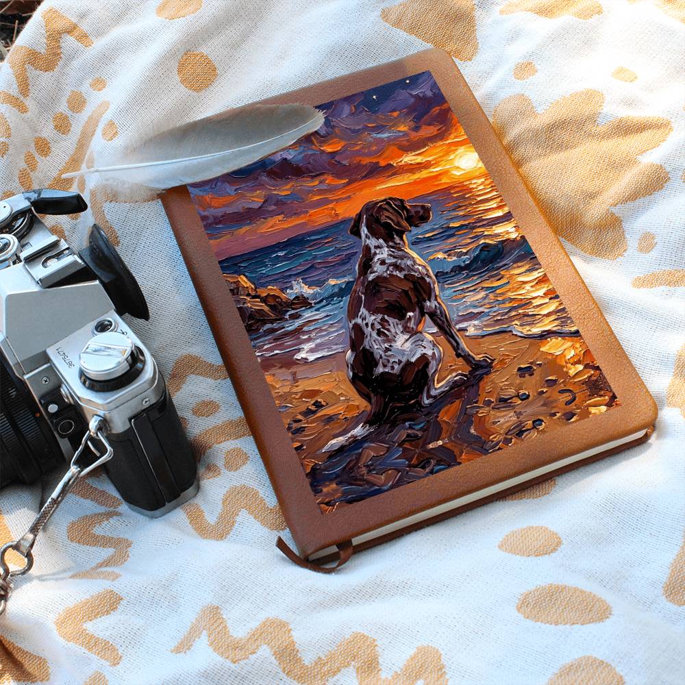 Beach Days - German Pointer Leather Journal