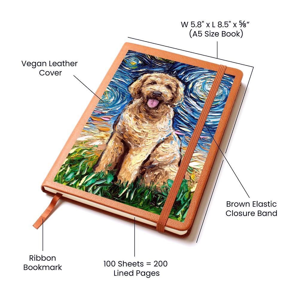 Goldendoodle Leather Journal