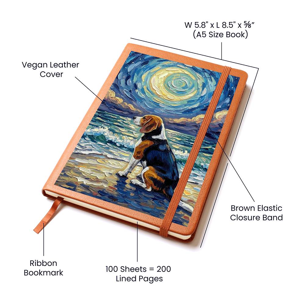 Beach Nights - Beagle Leather Journal