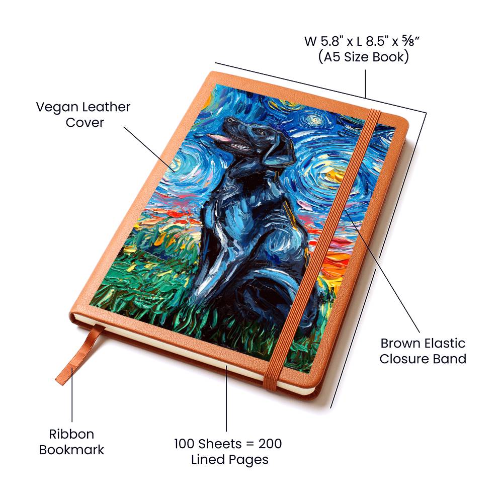 Black Labrador Leather Journal