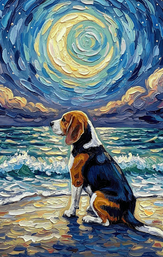 Beach Nights - Beagle Leather Journal