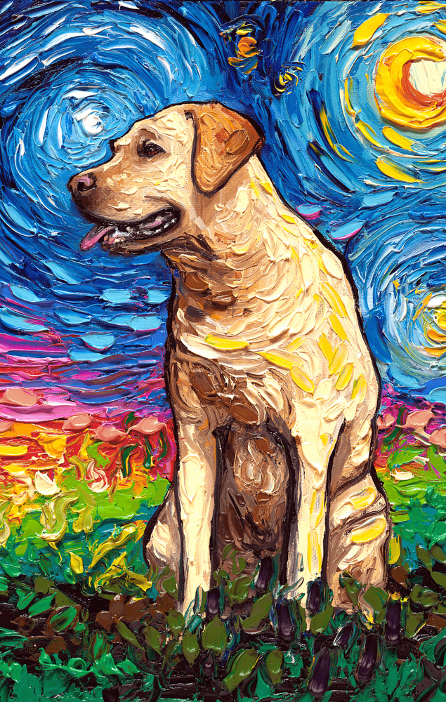 Yellow Labrador Leather Journal