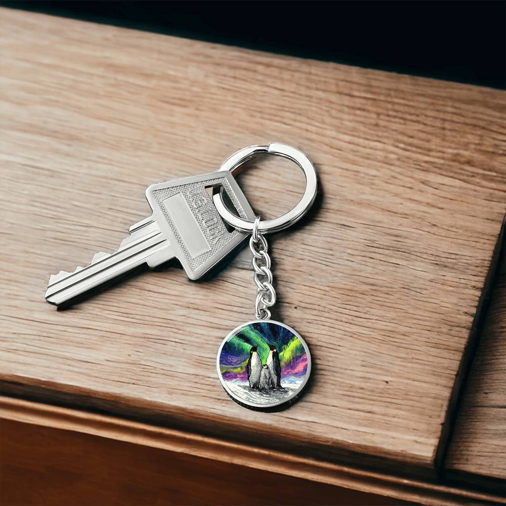 Enjoying The Show Round Keychain