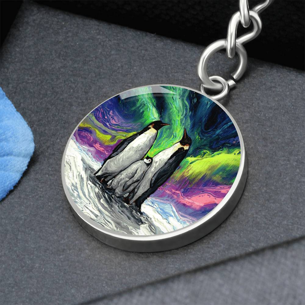 Enjoying The Show Round Keychain