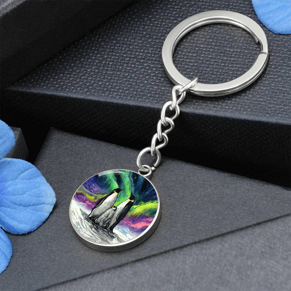 Enjoying The Show Round Keychain