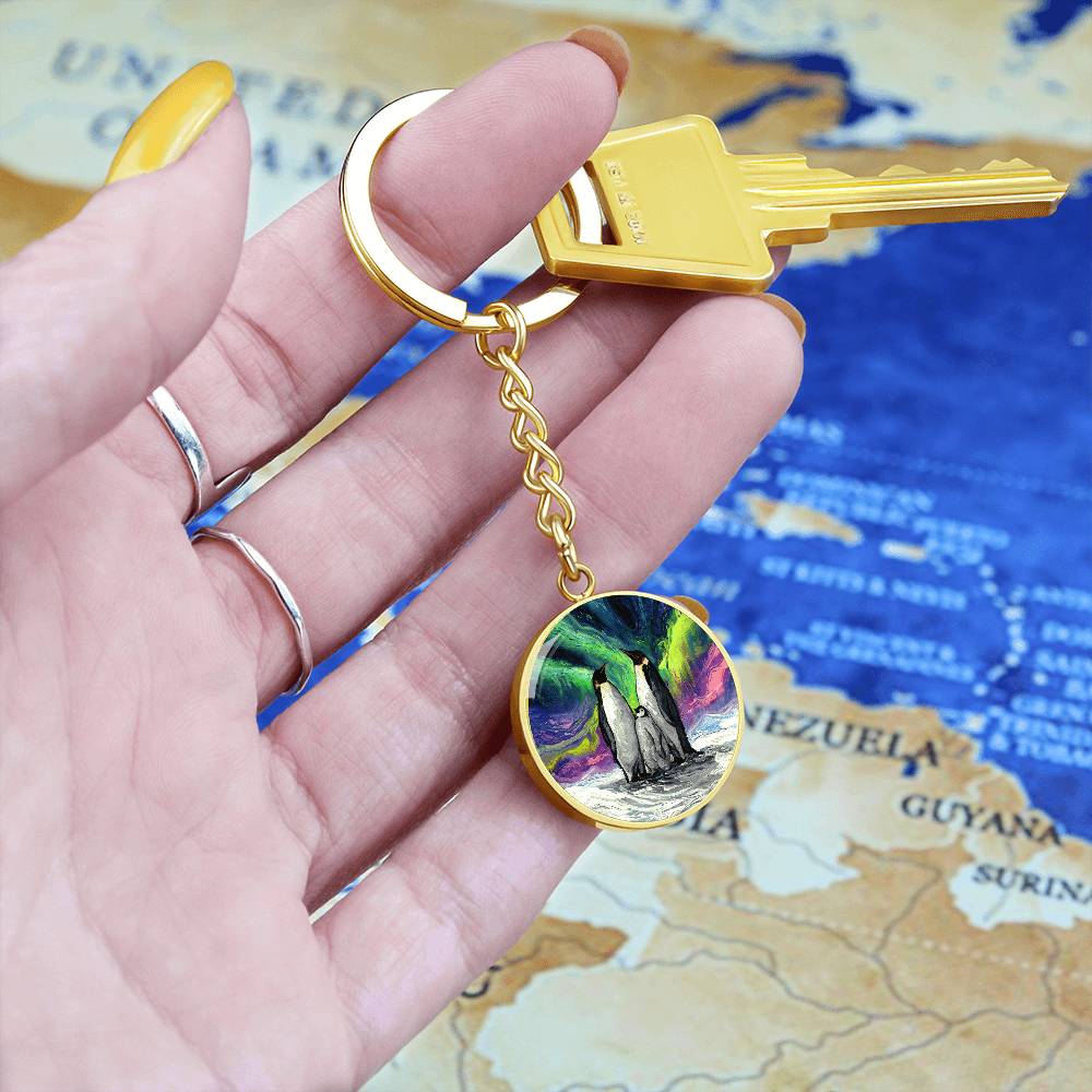 Enjoying The Show Round Keychain